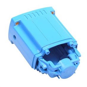 Motorgehause mitt.  Motor RAl 5012 blau